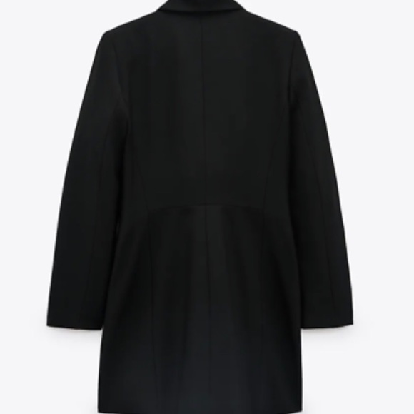 ZARA NEW WOMAN DOUBLE BREASTED FROCK COAT LONG BLAZER DRESS JACKET - Picture 2 of 8